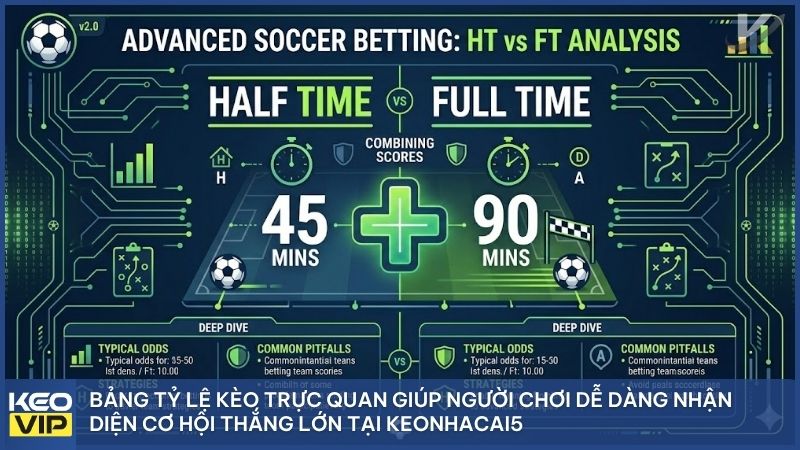 Kèo Half Time và Full Time Là Gì? Nghệ Thuật Đọc Vị Trận Đấu Từ Keonhacai5 2 Bảng tỷ lệ kèo trực quan giúp người chơi dễ dàng nhận diện cơ hội thắng lớn tại Keonhacai5