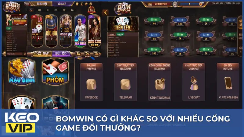 Nhiều yếu tố như giao diện, bảo mật và hệ thống trò chơi góp phần tạo nên trải nghiệm tại Bomwin