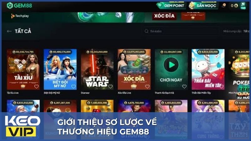 Thương hiệu GEM88 mang đến sân chơi uy tín và chất lượng